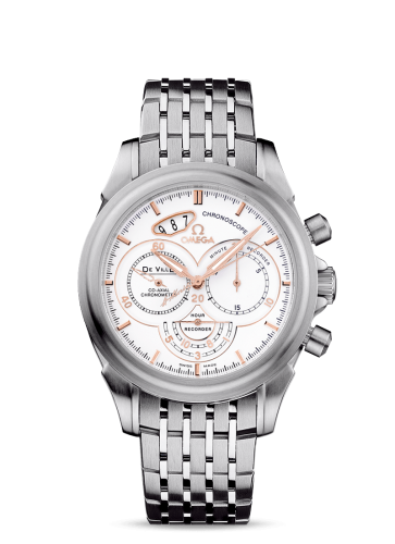 Omega De Ville Co-Axial 41 Chronoscope Stainless Steel / White / Bracelet / St. Moritz